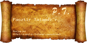 Pasztir Talamér névjegykártya